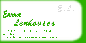 emma lenkovics business card